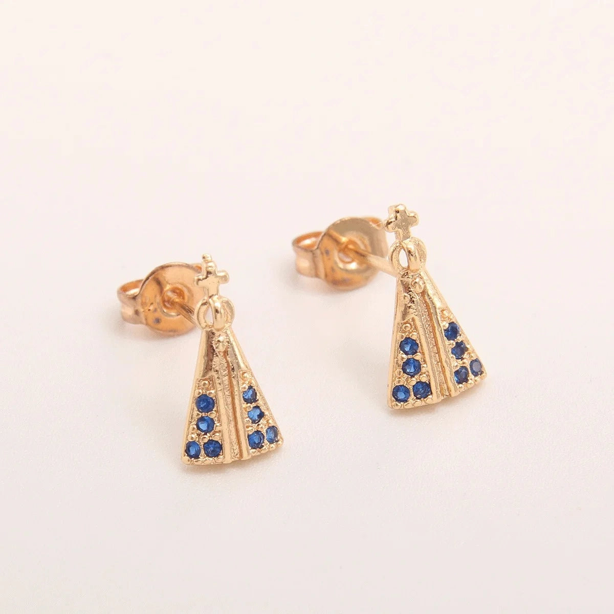 Brinco de Nossa Senhora Aparecida Proteção Eterna - Zircônia Premium