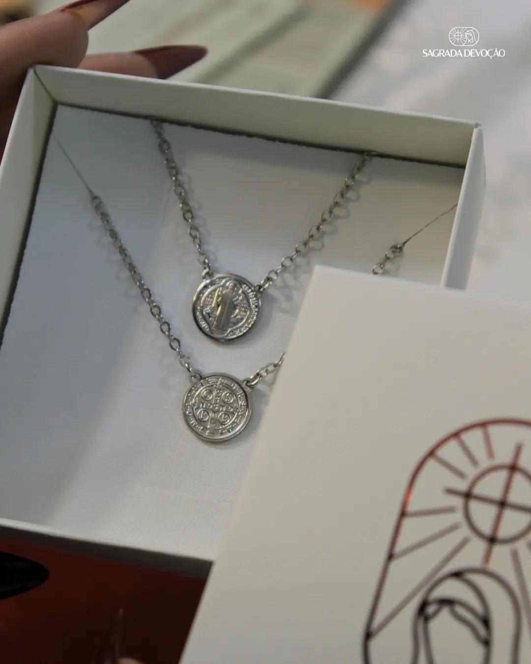 Escapulário São Bento Masculino Prata 925