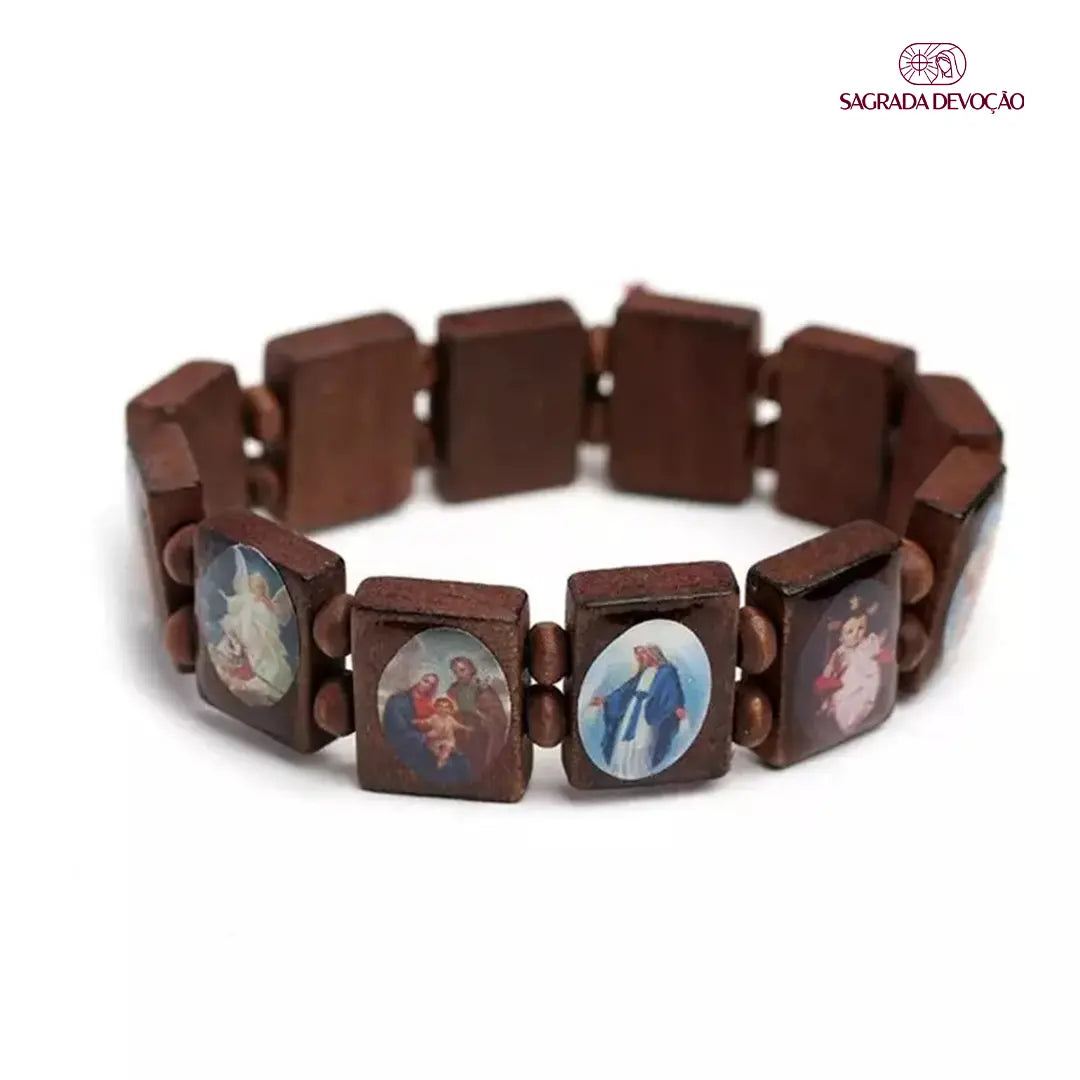 Pulseira de Madeira Devoção e Nostalgia