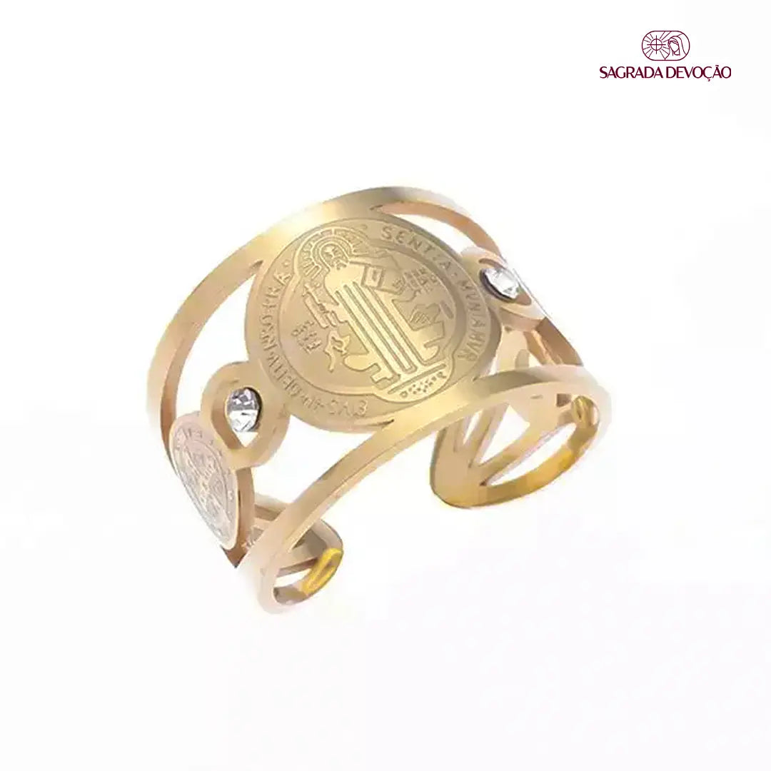 Anel de São Bento - Pérolas Sagradas (Ajustável)