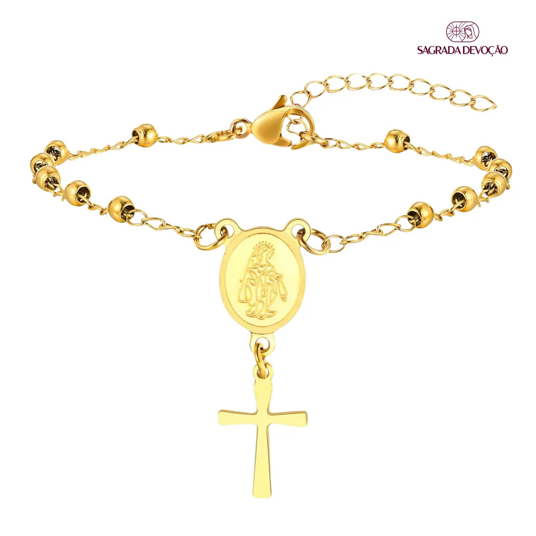 Pulseira Maria de Guadalupe + Cruz