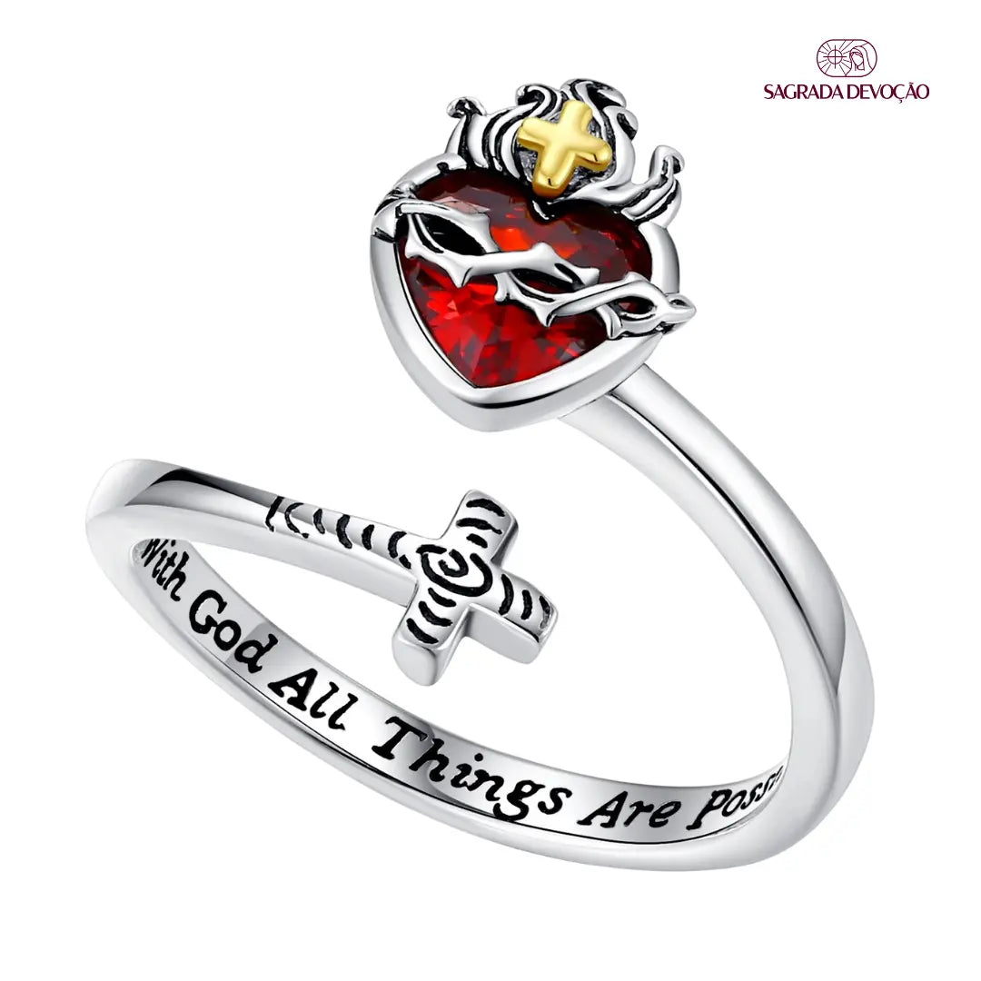 Anel Sagrado Coração de Jesus Premium