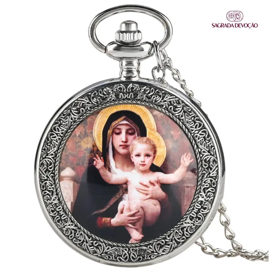 Colar Com Relógio - Nossa Senhora do Carmo