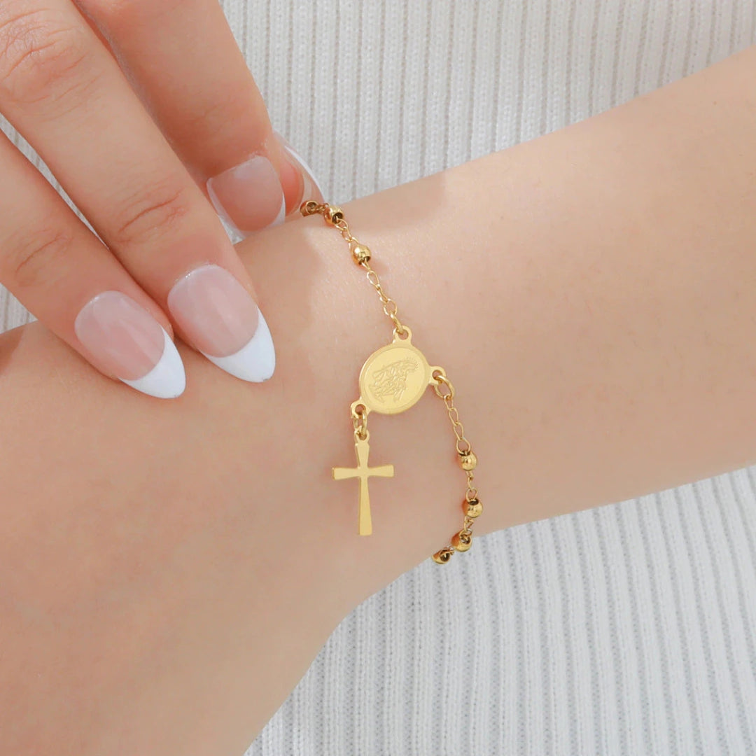 Pulseira Maria de Guadalupe + Cruz
