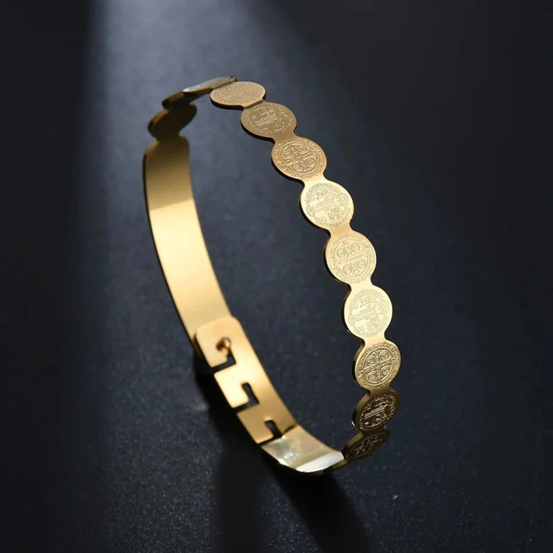 Pulseira de São Bento Folheado a Ouro, Prata 925 e Rosê