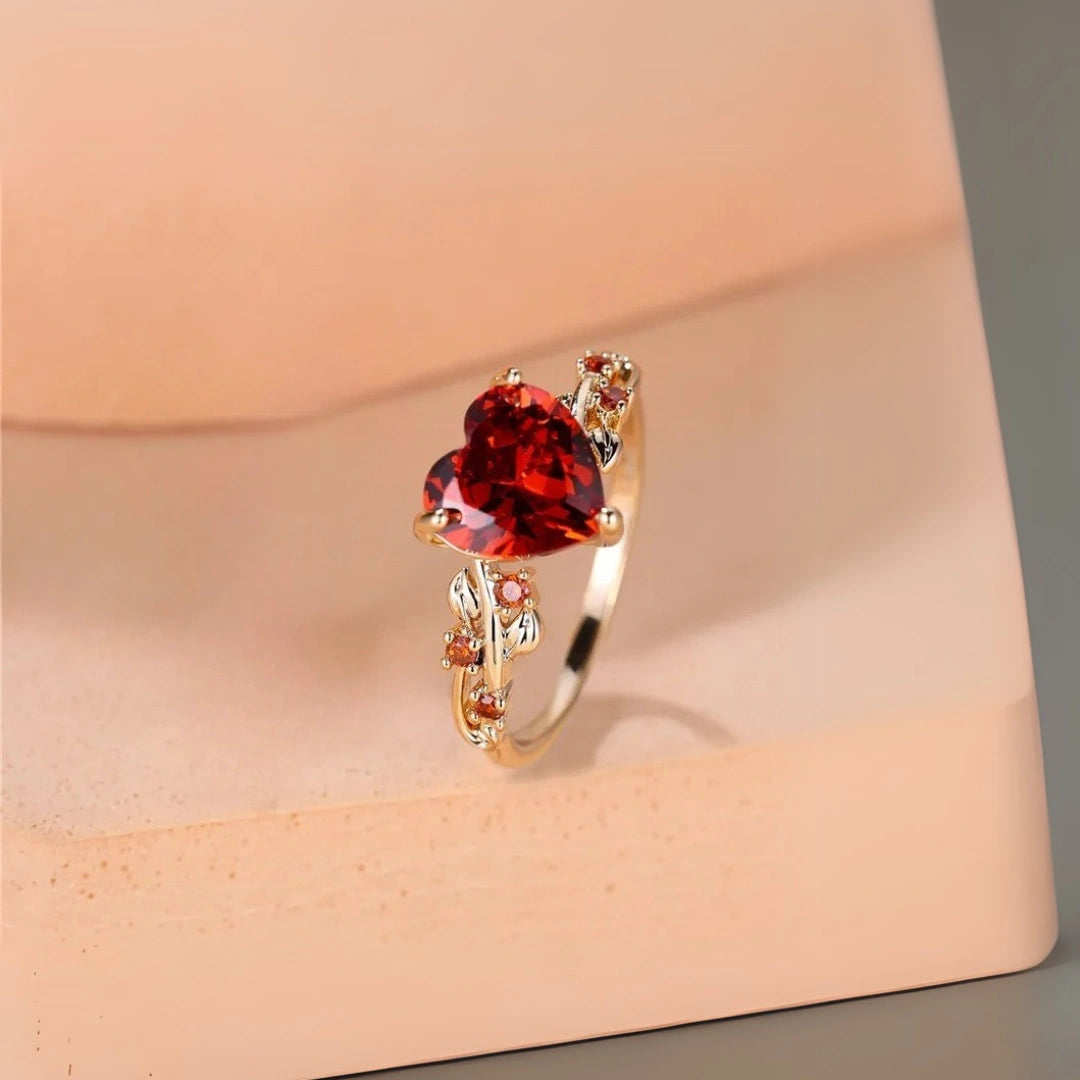 Anel Sagrado Coração de Jesus - Pedras em Zircão