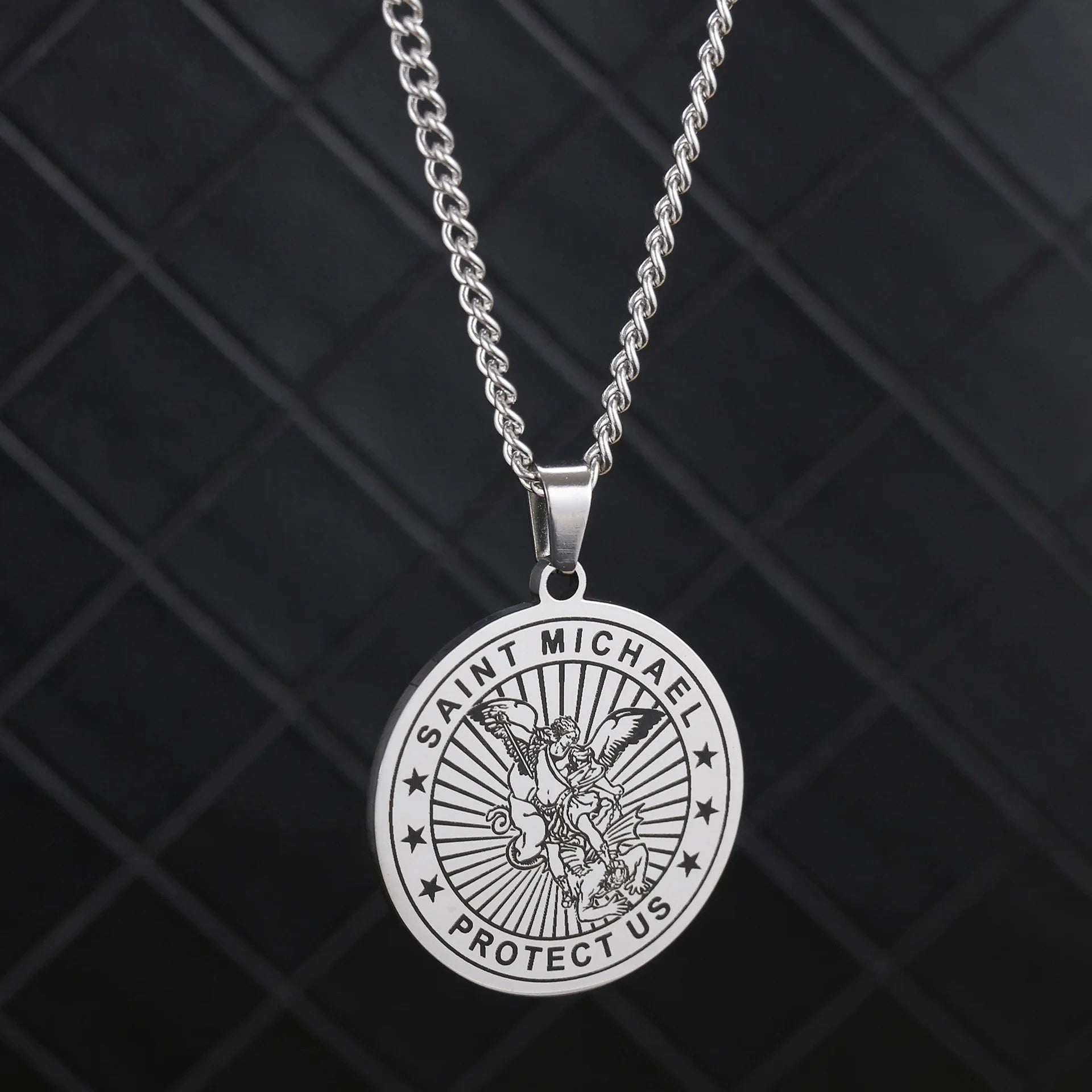 Colar São Miguel Arcanjo Ouro e Prata