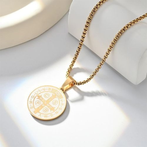 Colar São Bento Masculino e Feminino – Medalha de Proteção Espiritual