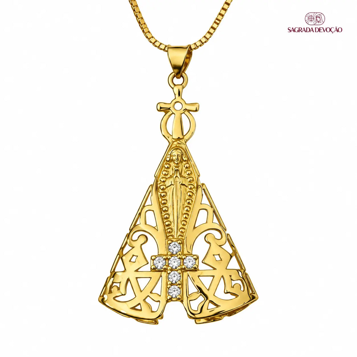 Colar Nossa Senhora Essência Divina Ouro 14k