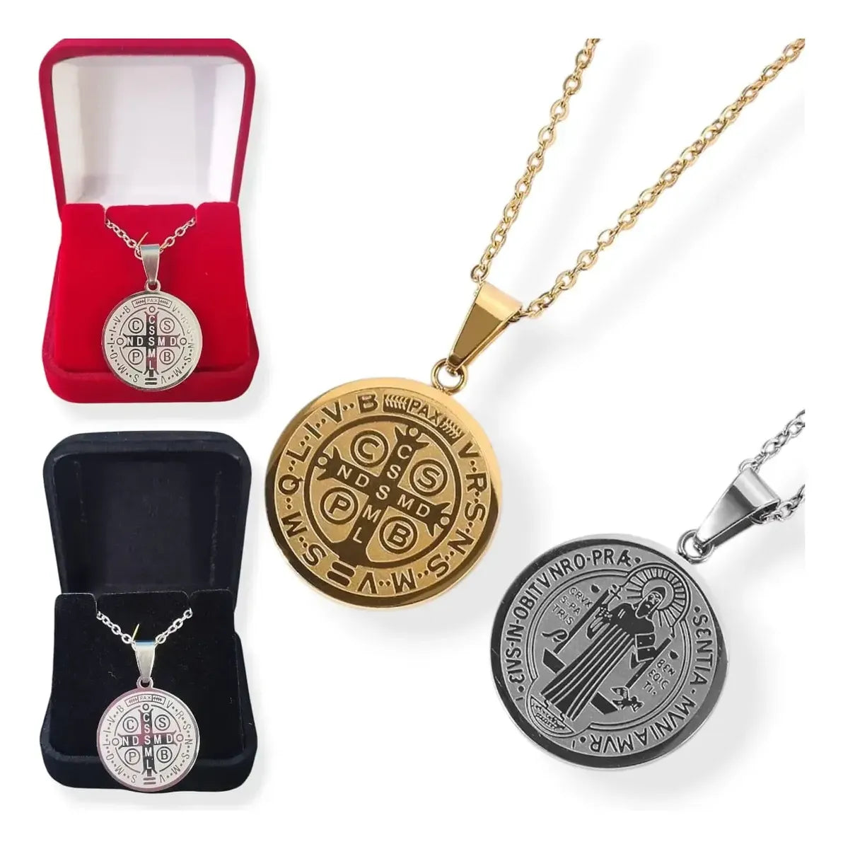 Colar Medalha de São Bento Masculino e Feminino – Colar de Proteção Espiritual